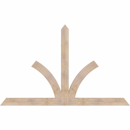 Ekena Millwork Richland Smooth Timber Gable Bracket, Douglas Fir, 96"W x 60"H x 3 1/2"D x 5 1/2"F, 15/12 Pitch GBW096X60X0406RIC00SDF